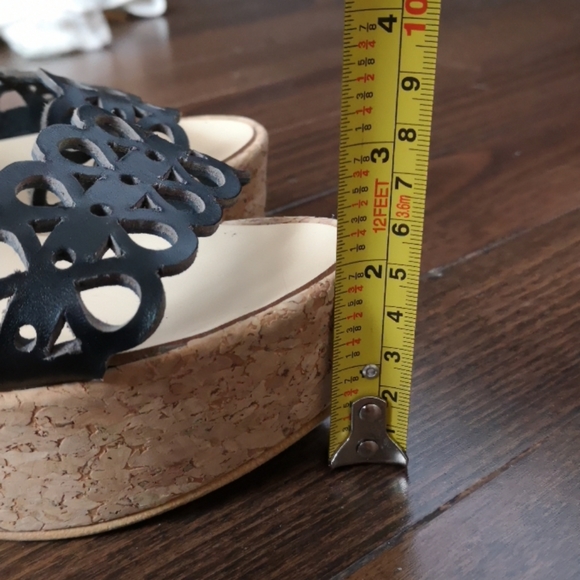 Cork platform heeled sandals EUR 36 in black - Picture 9 of 11